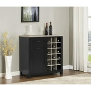 Carver Bar Cabinet, Black